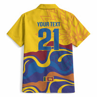 World Cricket Custom Sri Lanka Hawaiian Shirt Lion with Sword Api Dinamu!