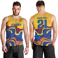 World Cricket Custom Sri Lanka Men Tank Top Lion with Sword Api Dinamu!