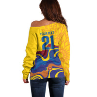 World Cricket Custom Sri Lanka Off Shoulder Sweater Lion with Sword Api Dinamu!