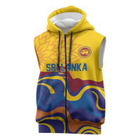 World Cricket Custom Sri Lanka Sleeveless Zip Hoodie Lion with Sword Api Dinamu!