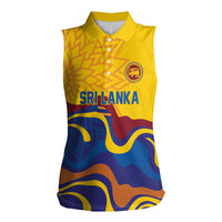 World Cricket Custom Sri Lanka Women Sleeveless Polo Shirt Lion with Sword Api Dinamu!
