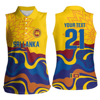 World Cricket Custom Sri Lanka Women Sleeveless Polo Shirt Lion with Sword Api Dinamu!
