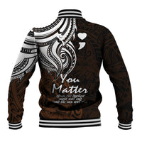 Your Matter Suicide Prevention Baseball Jacket Gold Polynesian Tribal LT9 - Wonder Print Shop