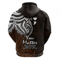 Your Matter Suicide Prevention Hoodie Gold Polynesian Tribal - Wonder Print Shop