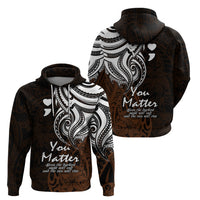 Your Matter Suicide Prevention Hoodie Gold Polynesian Tribal - Wonder Print Shop