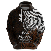 Your Matter Suicide Prevention Hoodie Gold Polynesian Tribal - Wonder Print Shop