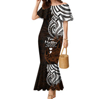 Your Matter Suicide Prevention Mermaid Dress Gold Polynesian Tribal - Wonder Print Shop