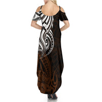 Your Matter Suicide Prevention Summer Maxi Dress Gold Polynesian Tribal - Wonder Print Shop