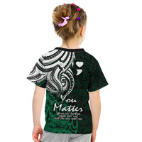Your Matter Suicide Prevention Kid T Shirt Green Polynesian Tribal - Wonder Print Shop