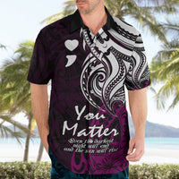 Your Matter Suicide Prevention Hawaiian Shirt Pink Polynesian Tribal - Wonder Print Shop