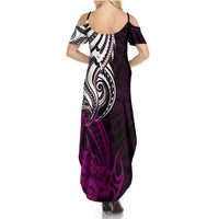 Your Matter Suicide Prevention Summer Maxi Dress Pink Polynesian Tribal - Wonder Print Shop