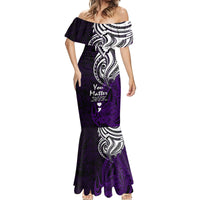 Your Matter Suicide Prevention Mermaid Dress Purple Polynesian Tribal - Wonder Print Shop