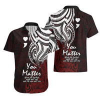 Your Matter Suicide Prevention Hawaiian Shirt Red Polynesian Tribal - Wonder Print Shop
