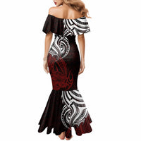Your Matter Suicide Prevention Mermaid Dress Red Polynesian Tribal - Wonder Print Shop