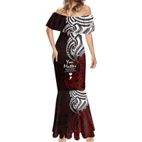 Your Matter Suicide Prevention Mermaid Dress Red Polynesian Tribal - Wonder Print Shop