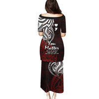 Your Matter Suicide Prevention Puletasi Red Polynesian Tribal - Wonder Print Shop