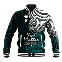 Your Matter Suicide Prevention Baseball Jacket Turqoise Polynesian Tribal LT9 - Wonder Print Shop