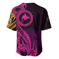 Papua New Guinea Island Baseball Jersey Bird of Paradise with Gold Polynesian Tribal LT9 - Wonder Print Shop