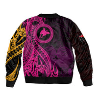 Papua New Guinea Island Bomber Jacket Bird of Paradise with Gold Polynesian Tribal LT9 - Wonder Print Shop