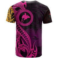 Papua New Guinea Island T Shirt Bird of Paradise with Gold Polynesian Tribal - Wonder Print Shop