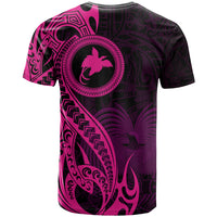 Papua New Guinea Island T Shirt Bird of Paradise with Pink Polynesian Tribal - Wonder Print Shop
