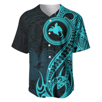 Papua New Guinea Island Baseball Jersey Bird of Paradise with Aqua Polynesian Tribal LT9 - Wonder Print Shop