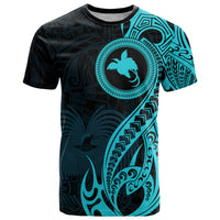 Papua New Guinea Island T Shirt Bird of Paradise with Aqua Polynesian Tribal - Wonder Print Shop