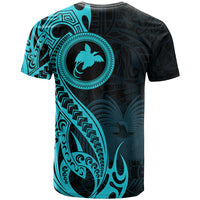 Papua New Guinea Island T Shirt Bird of Paradise with Aqua Polynesian Tribal - Wonder Print Shop