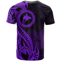 Papua New Guinea Island T Shirt Bird of Paradise with Purple Polynesian Tribal - Wonder Print Shop