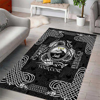 Personalized Caernarfonshire Sir Gaernarfon Area Rug Black Castle Tower Celtic-inspired - Wonder Print Shop