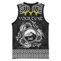 Personalized Caernarfonshire Sir Gaernarfon Basketball Jersey Black Castle Tower Celtic-inspired - Wonder Print Shop