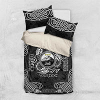 Personalized Caernarfonshire Sir Gaernarfon Bedding Set Black Castle Tower Celtic-inspired - Wonder Print Shop