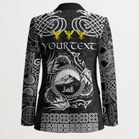 Personalized Caernarfonshire Sir Gaernarfon Blazer Black Castle Tower Celtic-inspired - Wonder Print Shop