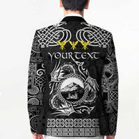 Personalized Caernarfonshire Sir Gaernarfon Blazer Black Castle Tower Celtic-inspired - Wonder Print Shop