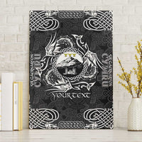 Personalized Caernarfonshire Sir Gaernarfon Canvas Wall Art Black Castle Tower Celtic-inspired - Wonder Print Shop