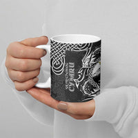 Personalized Caernarfonshire Sir Gaernarfon Ceramic Mug Black Castle Tower Celtic-inspired - Wonder Print Shop