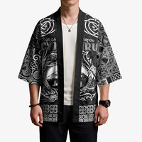 Personalized Caernarfonshire Sir Gaernarfon Kimono Black Castle Tower Celtic-inspired - Wonder Print Shop