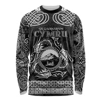 Personalized Caernarfonshire Sir Gaernarfon Long Sleeve Shirt Black Castle Tower Celtic-inspired - Wonder Print Shop