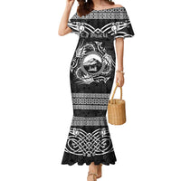 Personalized Caernarfonshire Sir Gaernarfon Mermaid Dress Black Castle Tower Celtic-inspired - Wonder Print Shop