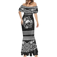 Personalized Caernarfonshire Sir Gaernarfon Mermaid Dress Black Castle Tower Celtic-inspired - Wonder Print Shop