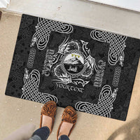 Personalized Caernarfonshire Sir Gaernarfon Rubber Doormat Black Castle Tower Celtic-inspired - Wonder Print Shop
