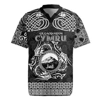 Personalized Caernarfonshire Sir Gaernarfon Rugby Jersey Black Castle Tower Celtic-inspired - Wonder Print Shop