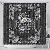 Personalized Caernarfonshire Sir Gaernarfon Shower Curtain Black Castle Tower Celtic-inspired - Wonder Print Shop