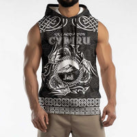 Personalized Caernarfonshire Sir Gaernarfon Sleeveless Hoodie Black Castle Tower Celtic-inspired - Wonder Print Shop