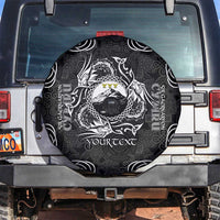 Personalized Caernarfonshire Sir Gaernarfon Spare Tire Cover Black Castle Tower Celtic-inspired - Wonder Print Shop