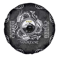 Personalized Caernarfonshire Sir Gaernarfon Spare Tire Cover Black Castle Tower Celtic-inspired - Wonder Print Shop