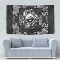 Personalized Caernarfonshire Sir Gaernarfon Tapestry Black Castle Tower Celtic-inspired - Wonder Print Shop