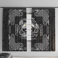 Personalized Caernarfonshire Sir Gaernarfon Window Curtain Black Castle Tower Celtic-inspired - Wonder Print Shop