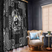 Personalized Caernarfonshire Sir Gaernarfon Window Curtain Black Castle Tower Celtic-inspired - Wonder Print Shop
