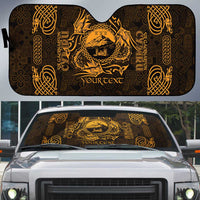 Personalized Caernarfonshire Sir Gaernarfon Auto Sun Shade Gold Castle Tower Celtic-inspired - Wonder Print Shop